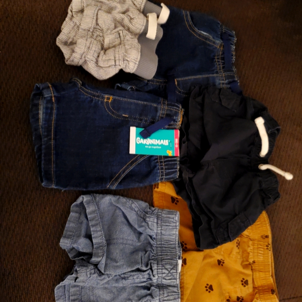 6 pair shorts 0-3 months and/or 3 month